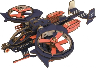 Woodcraft rompecabezas 3D de madera avión de combate