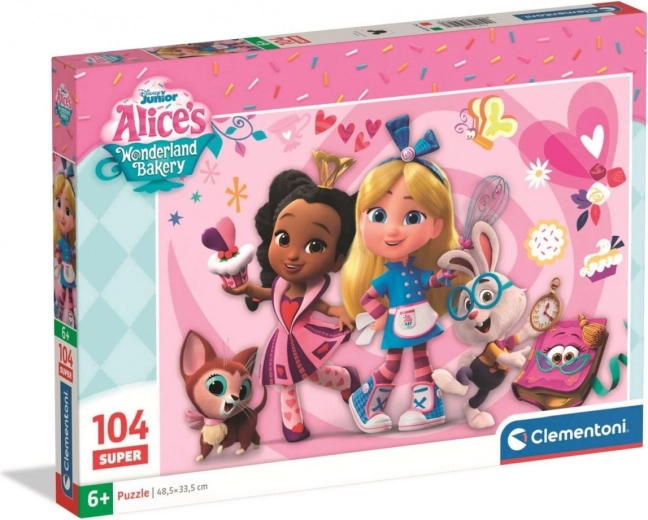Puzle infantil de 104 piezas Clementoni Disney Alice's Wonderland Bakery