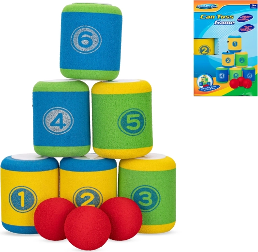 Juego de lanzamiento Derriba las latas: diversión familiar para niños y adultos