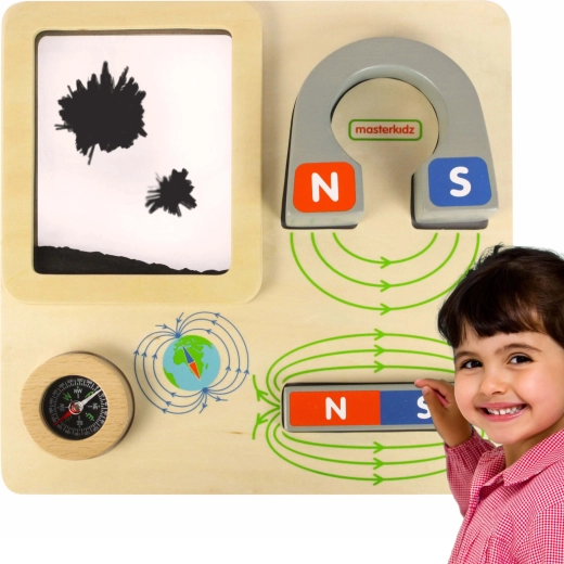 Tablero magnético educativo de madera Masterkidz con brújula