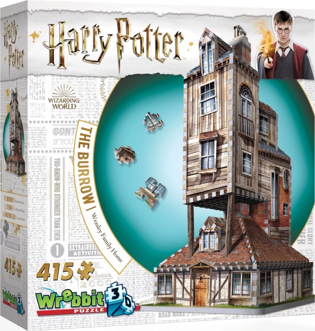 Puzzle 3D Harry Potter: La Madriguera, 415 piezas