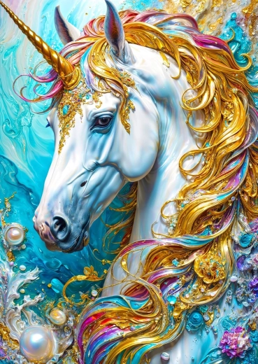 Puzzle Unicornio Dorado 1000 piezas