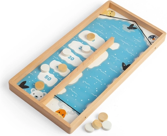 Bigjigs Toys juego de madera con discos deslizantes sobre hielo