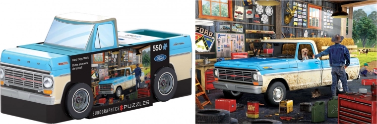 Puzzle en caja metálica Pickup Truck 550 piezas