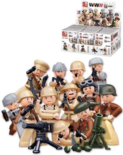 Sluban Army WWII mini figura de soldado con accesorios (bolsa sorpresa) - 1 unidad