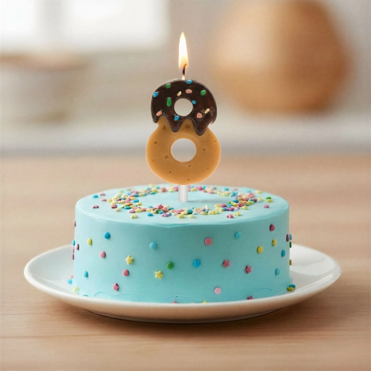 Vela para tarta con forma del número 8