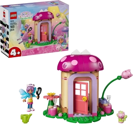 LEGO Gabby’s Dollhouse casita del gatito hada en el jardín