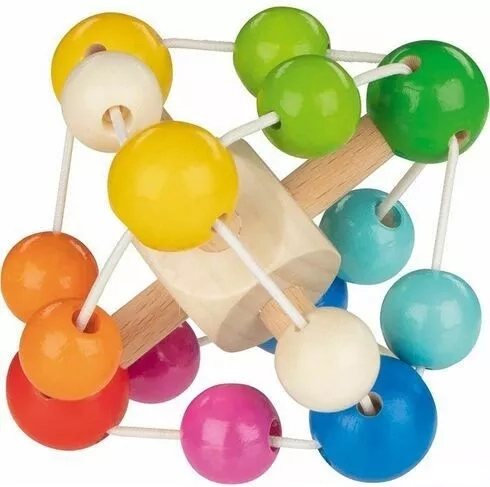 Sonajero de madera de colores Heimess con cuentas