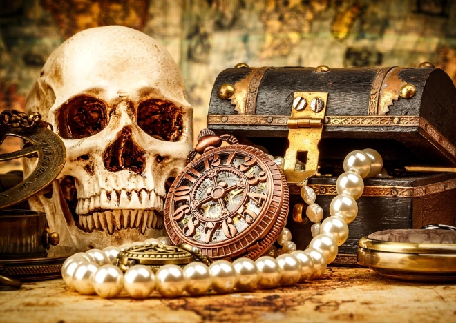 Puzzle Mesa del capitán pirata 1000 piezas