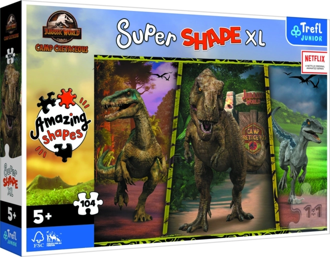 Puzzle XL Super Shape dinosaurios JURASSIC WORLD 104 piezas