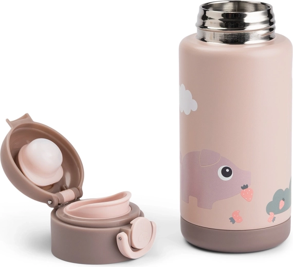 Done by Deer botella térmica Tiny farm rosa 340 ml
