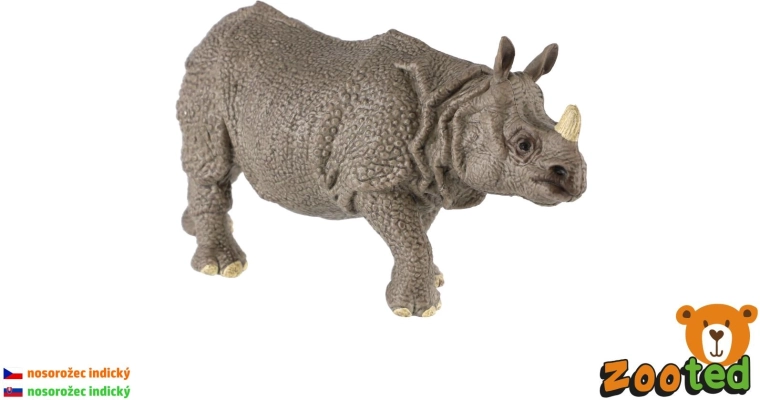 Rinoceronte indio – figura de plástico 13 cm - 1 pieza
