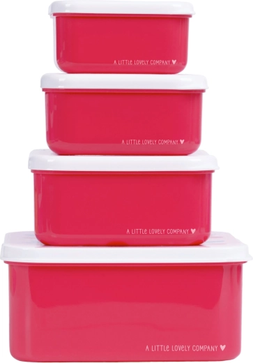 A Little Lovely Company juego de cuatro recipientes para snacks con cerezas - 4 unidades
