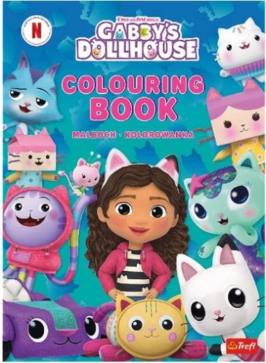 Libro para colorear La casa de muñecas de Gabby