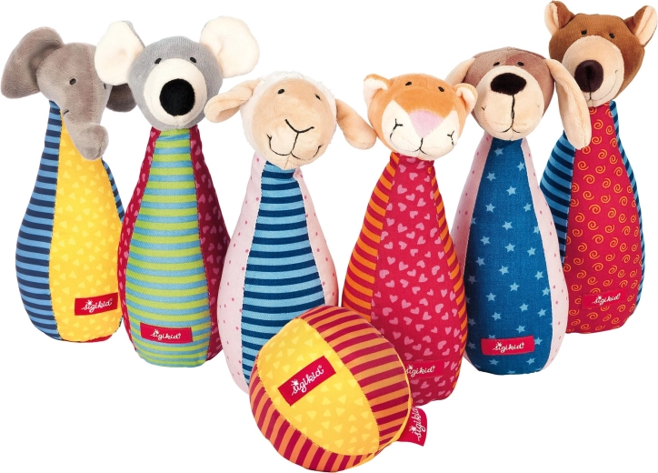 Boliche blando para niños Sigikid – set patchwork con animales