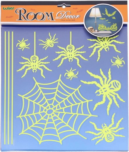 Pegatinas luminosas para pared arañas Halloween 38 × 31 cm