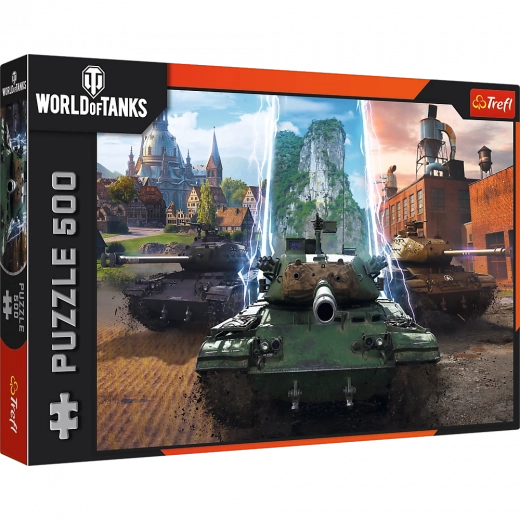 Puzle de 500 piezas - World of Tanks: ¡Hora de la acción! Trefl