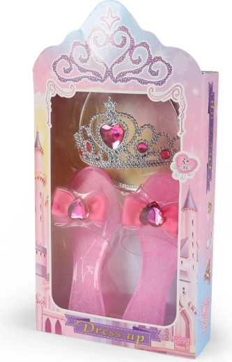 Set de princesa rosa con zapatitos de cristal