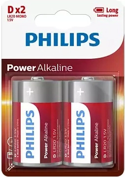 Pilas alcalinas Philips D 1,5 V Power Alkaline