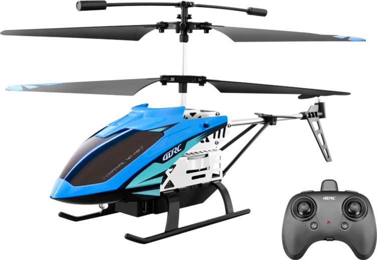 Helicóptero RC con control remoto, estructura metálica, 25 × 5 × 12 cm