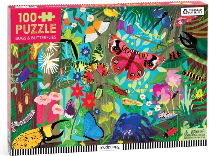 Puzzle Mudpuppy Mariposas e insectos 100 piezas