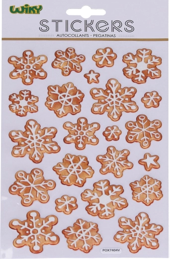 Pegatinas POP UP copos de nieve 25 × 14,5 cm navideñas