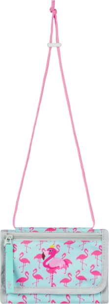 Cartera para el cuello con motivo de flamencos