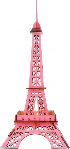 Puzzle 3D de madera Torre Eiffel rosa