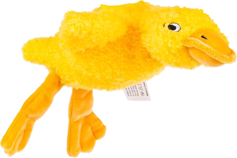 Ganso de peluche sensorial Balibazoo amarillo de 23 cm
