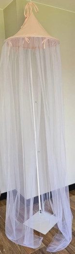 Dosel EKO para cuna de muselina y tul Powder Rose 250 × 300 cm