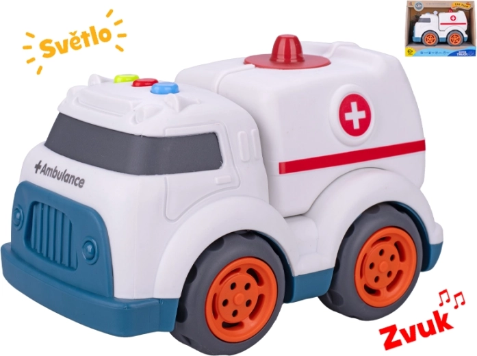 Ambulancia de juguete con luces y sonidos 17 cm