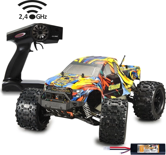 Camión monstruo Jamara Crossmo 4WD 1:10 con batería LiPo