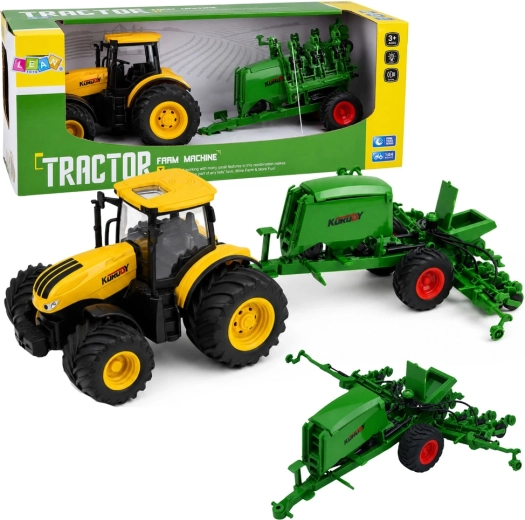 Tractor con sembradora con luces y sonidos 1:24