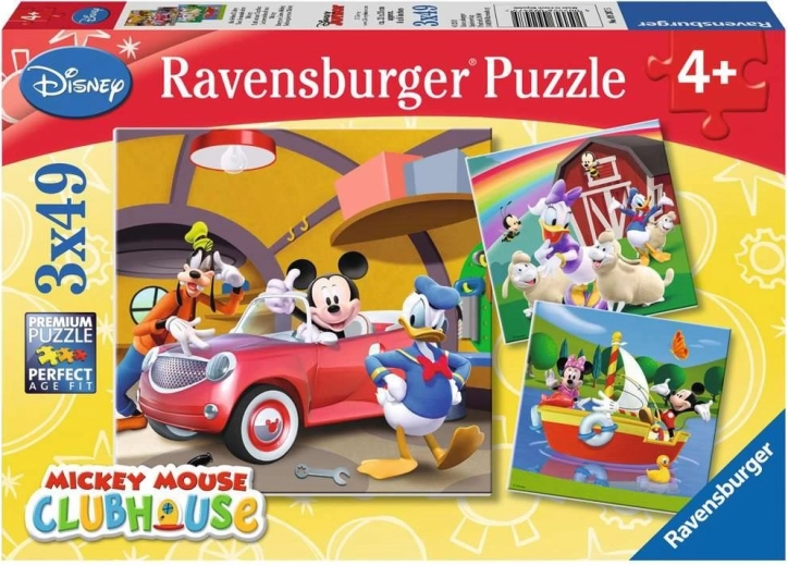 Puzle RAVENSBURGER MICKEYHO KLUBÍK 3×49 piezas
