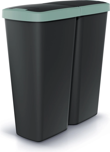 Cubo de basura Prosperplast Compacta Q Duo 50 l para separación de residuos