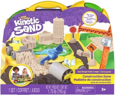 Kinetic Sand arena de construcción con arena cinética y accesorios, 793 g