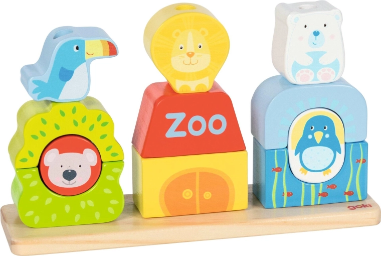 Juego de apilamiento Zoo - 1 pieza