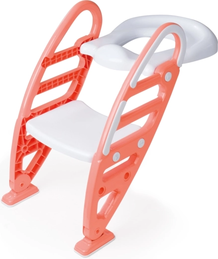 Escalones ajustables para el inodoro con asiento, color naranja