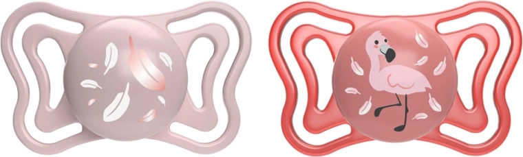 Chicco Physio Light chupetes de silicona rosas 6–16 meses 2 uds