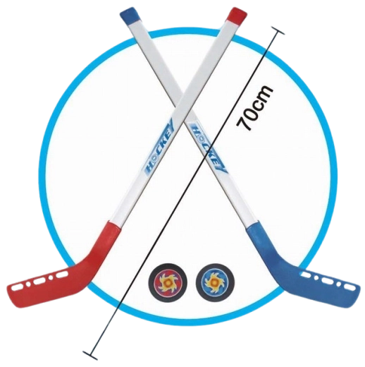 Set de palos de hockey infantiles con disco – 4 piezas
