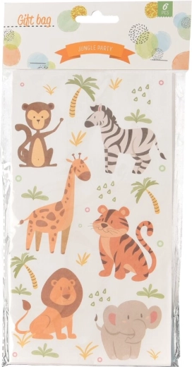 Bolsita de regalo Jungle 12 × 8 × 22 cm (6 uds)
