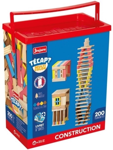 Juego de construcción de madera Jeujura Técap Multicolor 200 piezas