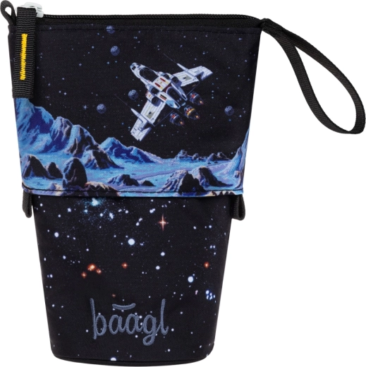 Estuche para lápices de colores Baagl Pixel Space con soporte, impermeable, GRS