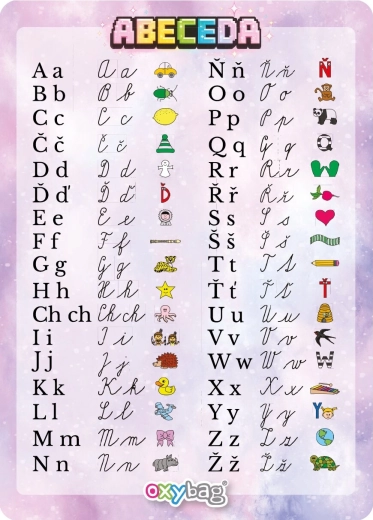 Tarjeta educativa A4 abeceda – mariposa