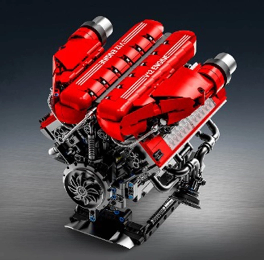 Kit de construcción de motor V12, 1607 piezas