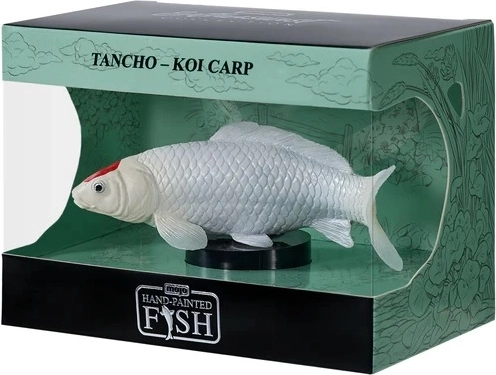 Figura Mojo de carpa koi tancho en caja