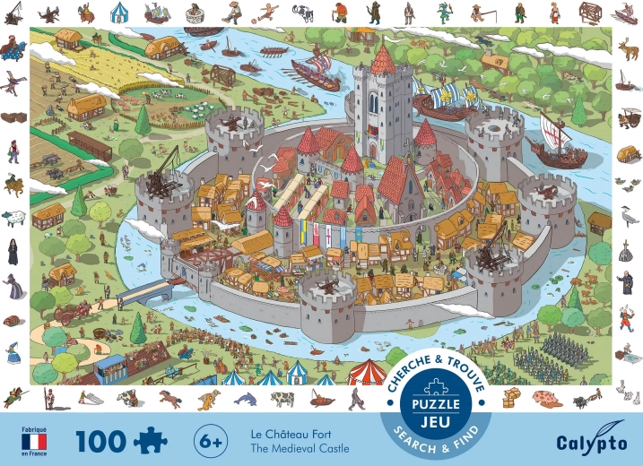 Puzzle Sentosphere con juego de búsqueda en el castillo (100 piezas)