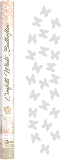 Confeti neumático de mariposas blancas – de papel