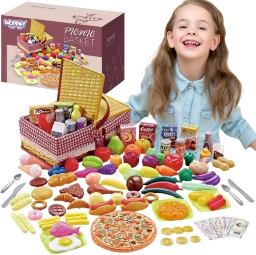 Cesta de picnic Woopie con alimentos, 103 piezas