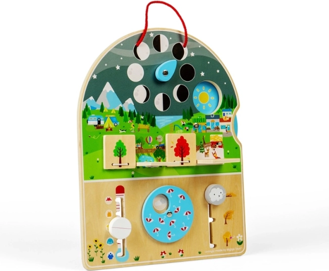 Bigjigs Toys Tabla motriz de madera Clima